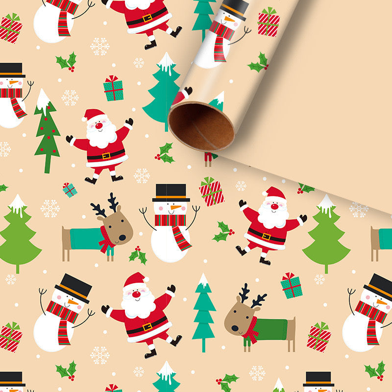 Pibi Xmas & Santa Gift Wrapping Paper 50 x 76 cm Multicolor
