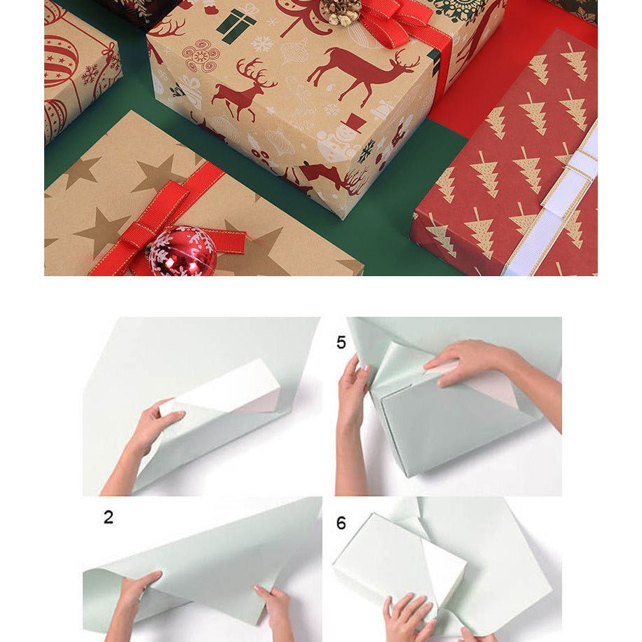 Pibi Xmas & Santa Gift Wrapping  Paper 50 x 76 cm Multicolor