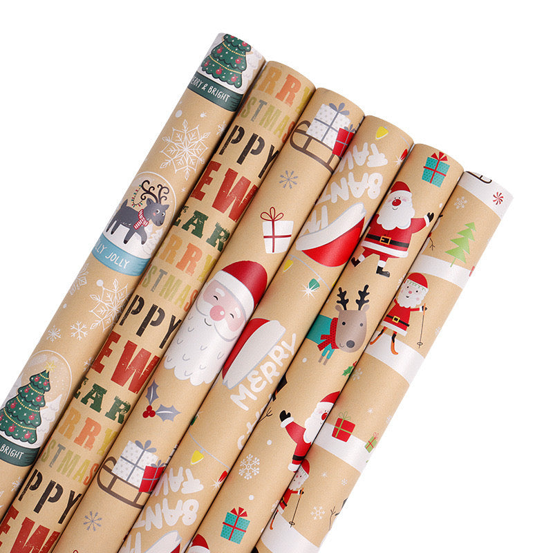 Pibi Xmas & Santa Gift Wrapping  Paper 50 x 76 cm Multicolor
