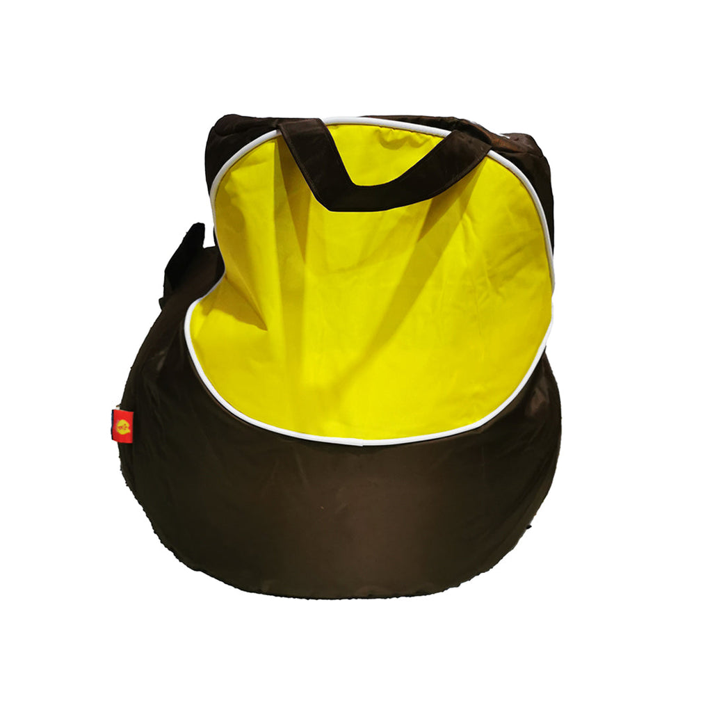 Piggy Bagimal Bean Bag Lounger Brown/Yellow