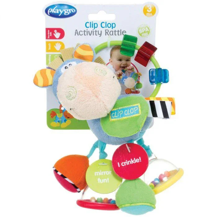 Playgro Toy Box Clip Clop Activity Rattle - Multicolor - Peekaboo