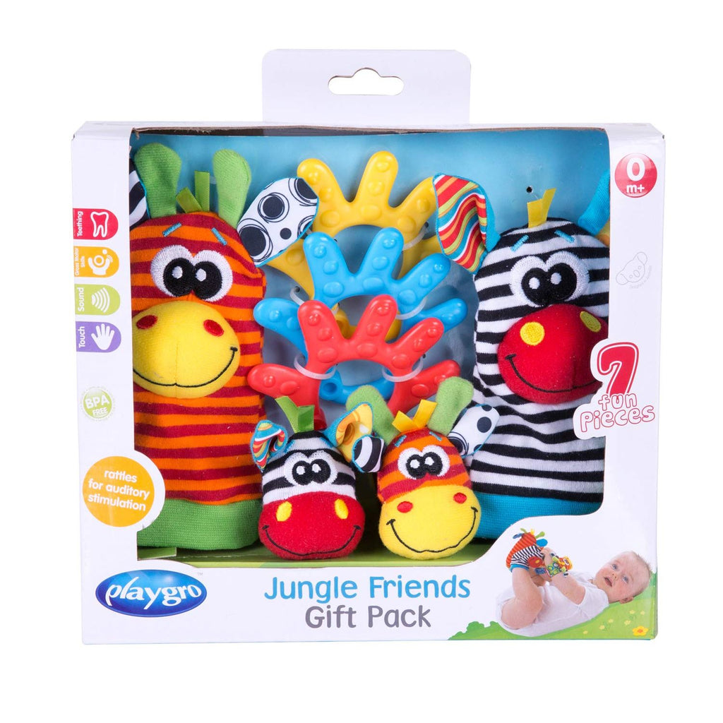 Playgro Jungle Friends Gift Pack Multicolorcolor Age Newborn & Above