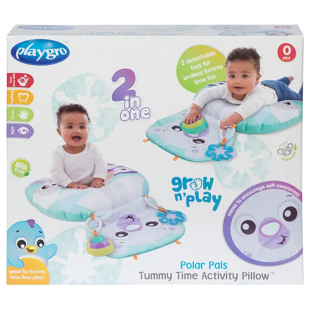 Playgro Polar Pals Tummy Time Activity Pillow Pg0188232 Multicolor Age Newborn & Above