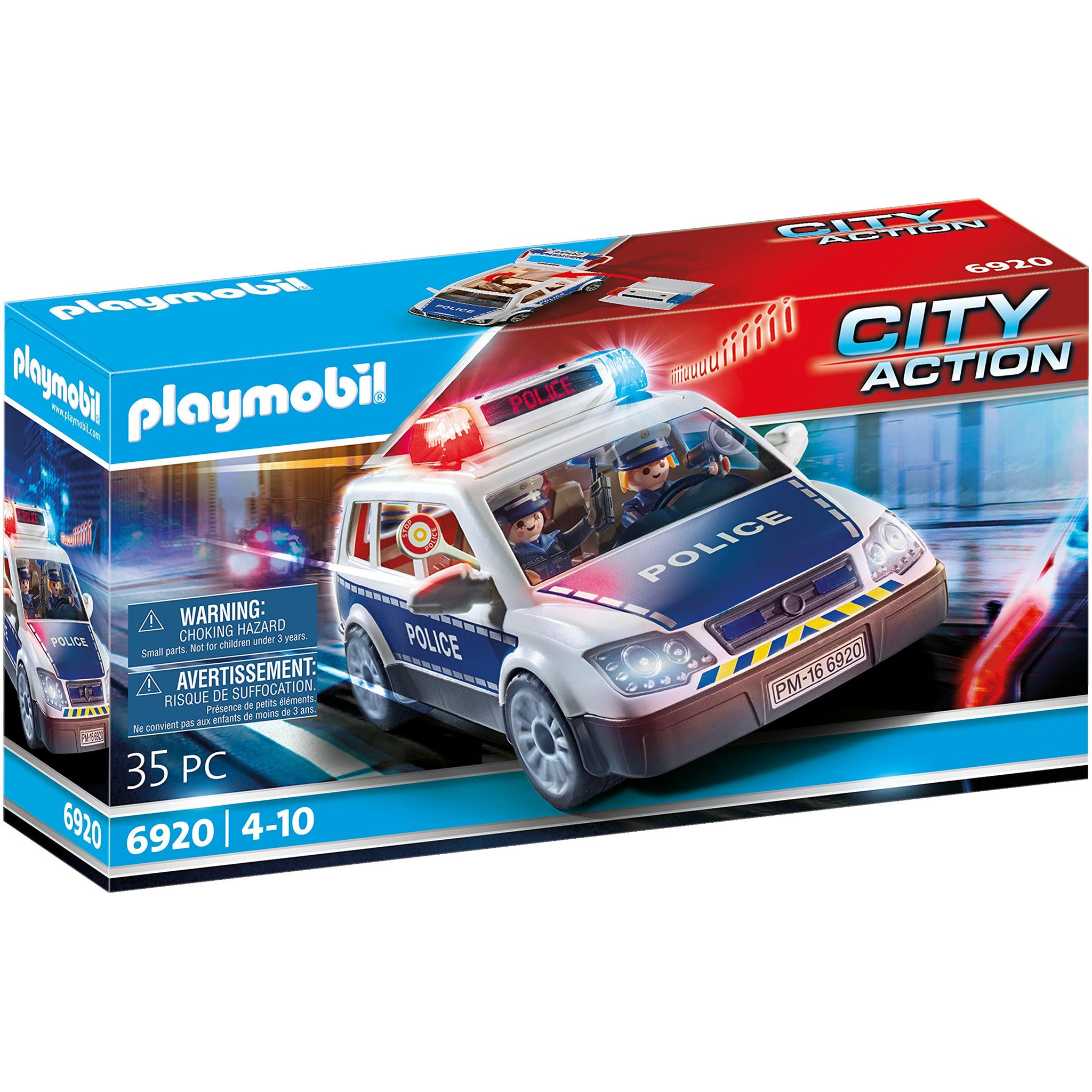 Playmobil City Action Police Squad Car with Lights and Sound Age
