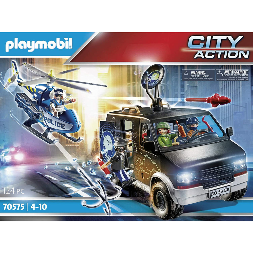 Playmobil Helicopter Pursuit with Runaway Van Age 4Y+