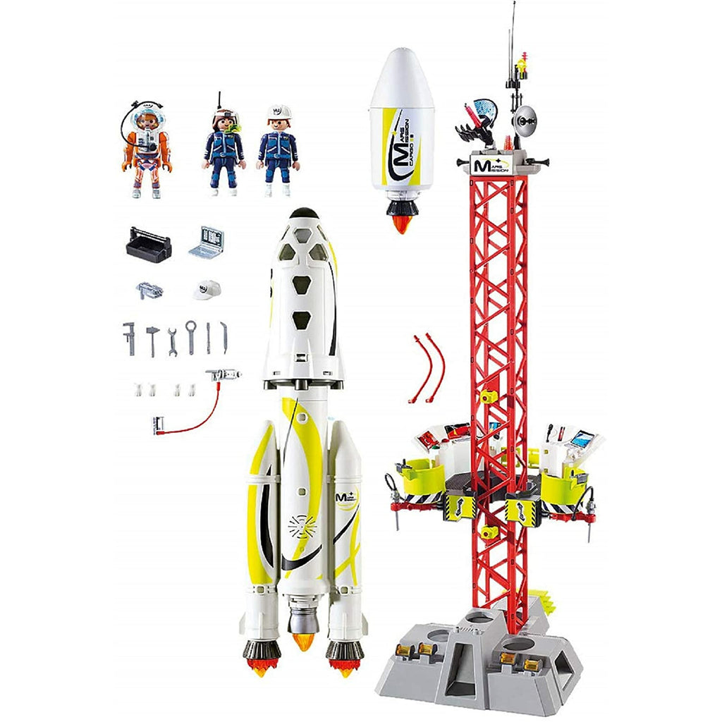 Playmobil Space Mission Rocket With Launch Site Toy, Multi Colour Age 6+