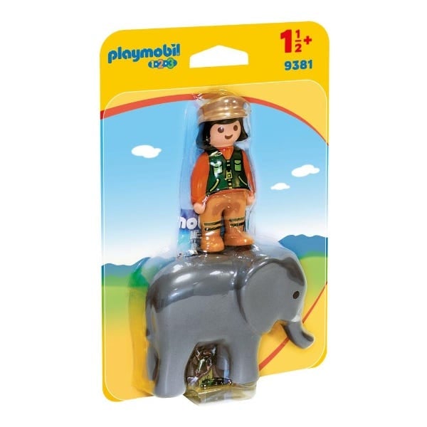 Playmobil Toy Zookeeper With Elephant 18m+
