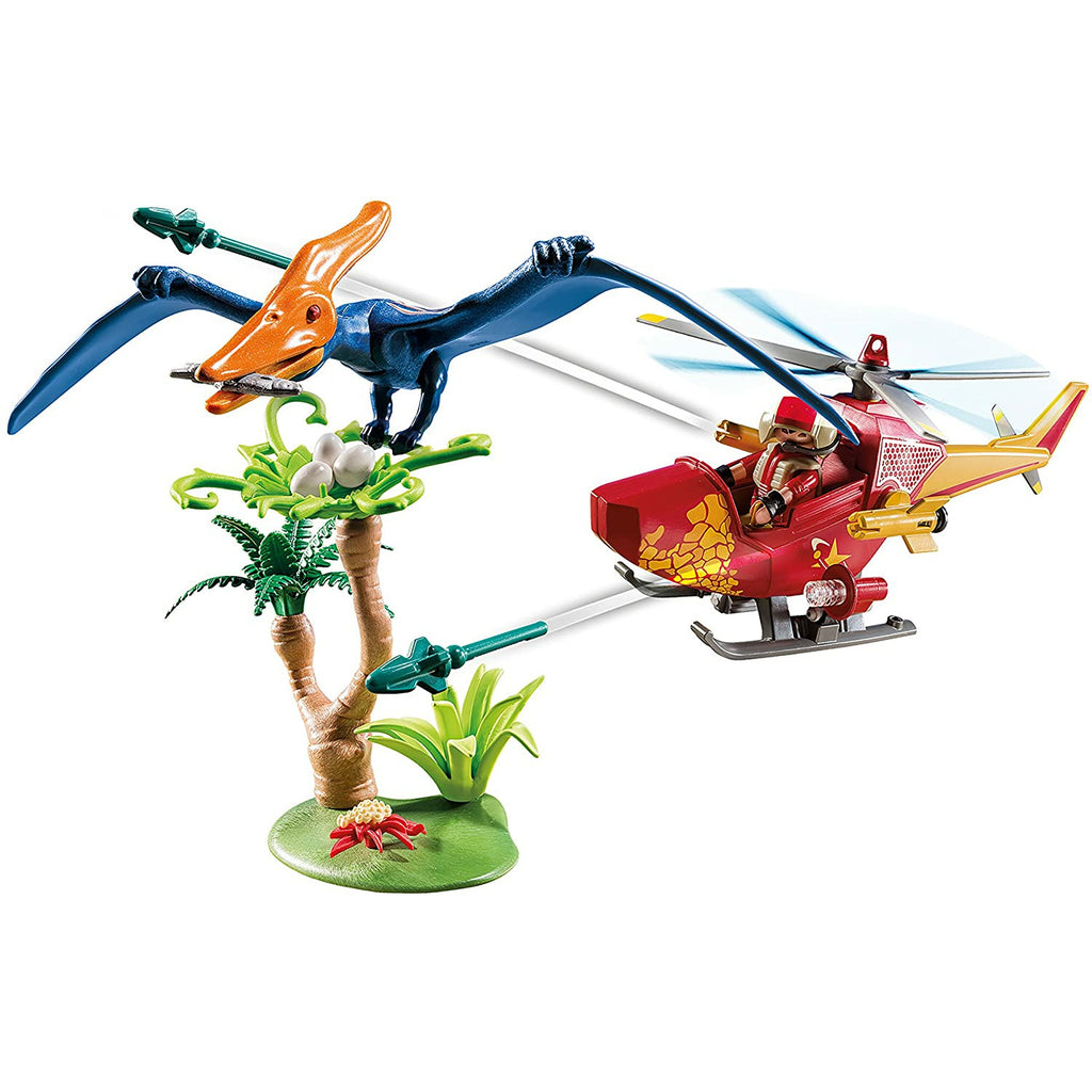 Playmobil Role Play Toy Adventure Copter With Pterodactyl 4Y+