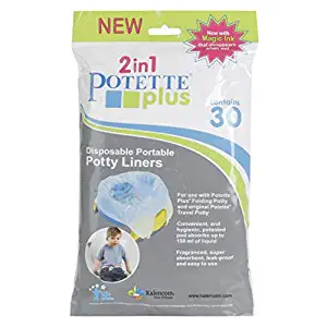Potette Disposable Portable Potty Liners - 30 Pack 15M+