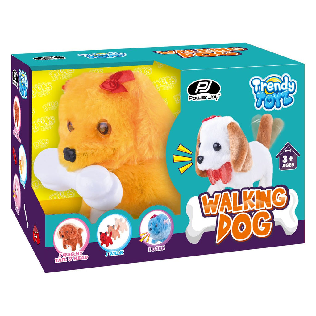 Power Joy Trendy Walking Dog Interactive Plush Toy Multicolor Age- 3 Years & Above