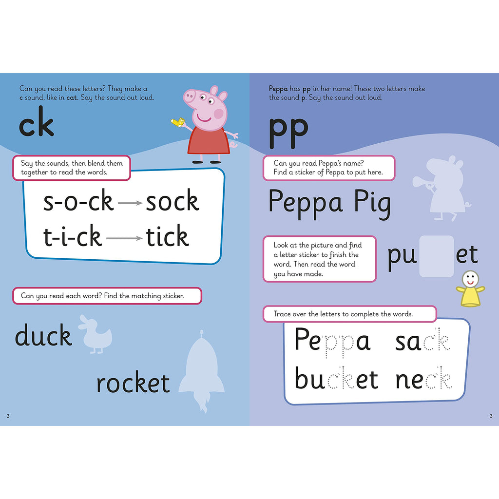 Peppa Pig: Practise With Peppa: Super Phonics: Sticker Book Paperback