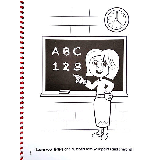 Preschool ABC/123 Deluxe Poster Paint & Coloring Book Age- 3 Years & Above