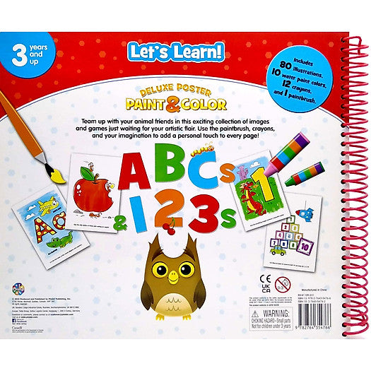 Preschool ABC/123 Deluxe Poster Paint & Coloring Book Age- 3 Years & Above