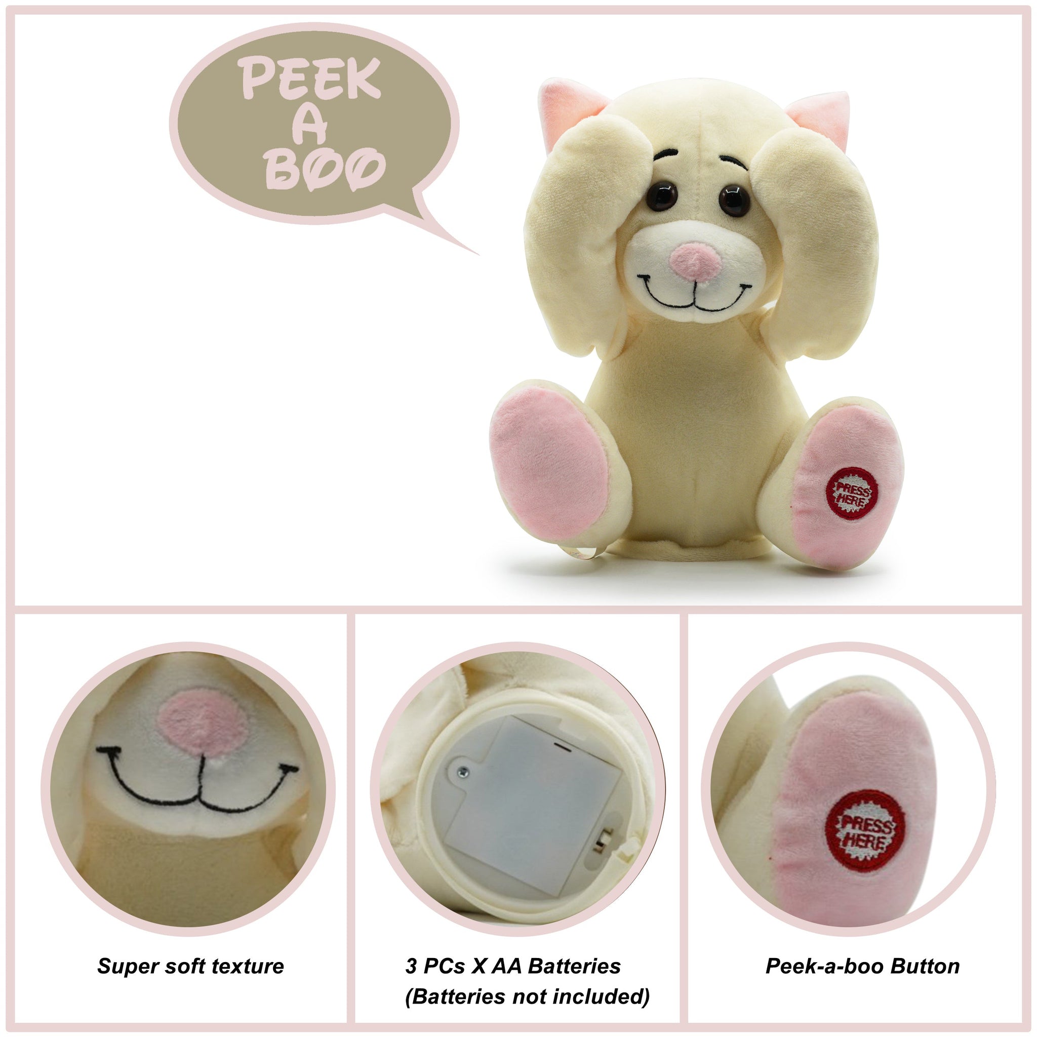 Pugs At Play Peek A Boo Chloe Cat Multicolour Age-2-3 Years Peekaboo