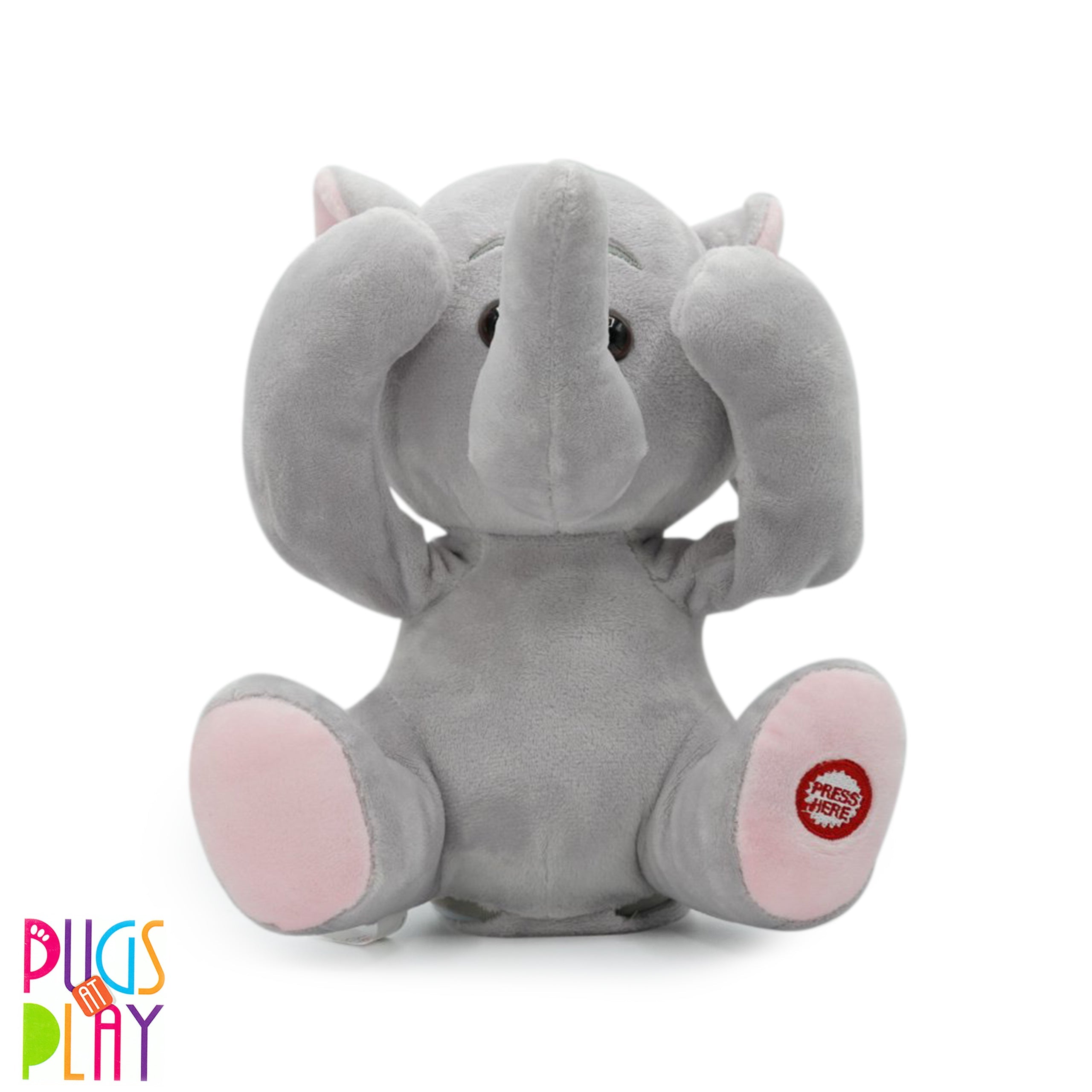 Elephant that plays deals peek a boo