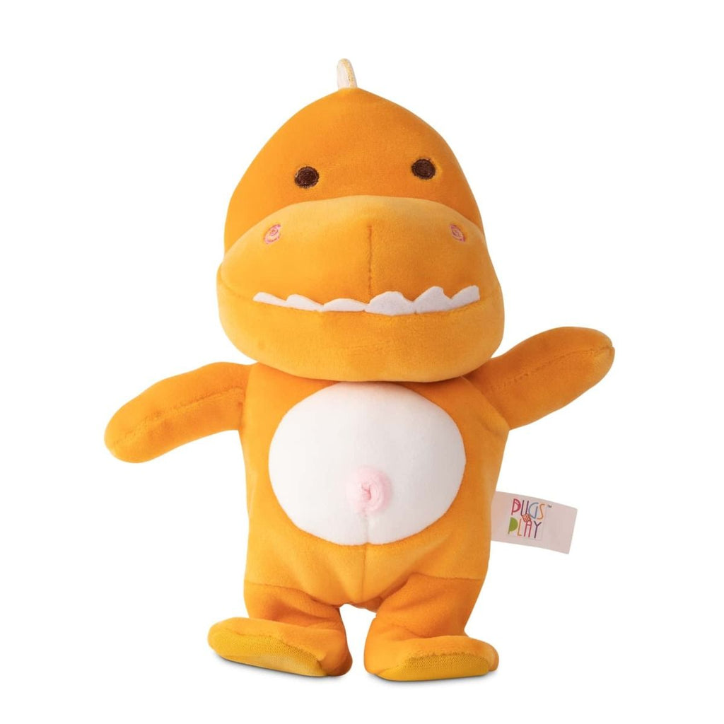 Pugs At Play Talking Dinosaur Rex Interactive Plush Toy Orange Age- 2-3 Years