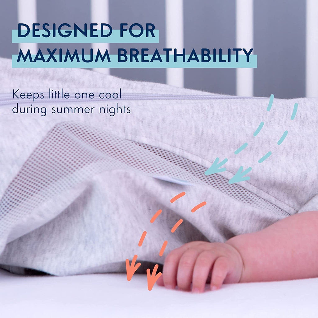 Purflo Baby Sleeping Bag 0.5 TOG Minimal Grey Age- 3 Months to 9 Months