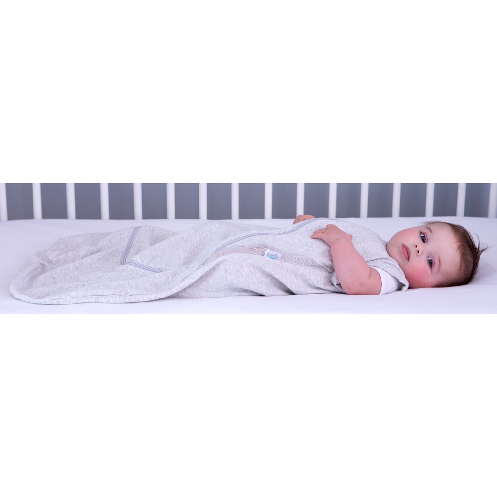 Purflo Baby Sleeping Bag 0.5 TOG Minimal Grey Age- 3 Months to 9 Months