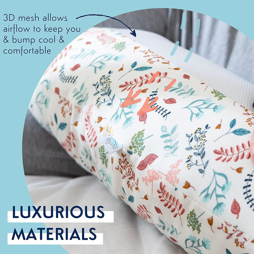 Purflo Breathe Pregnancy Pillow for Mums Botanical
