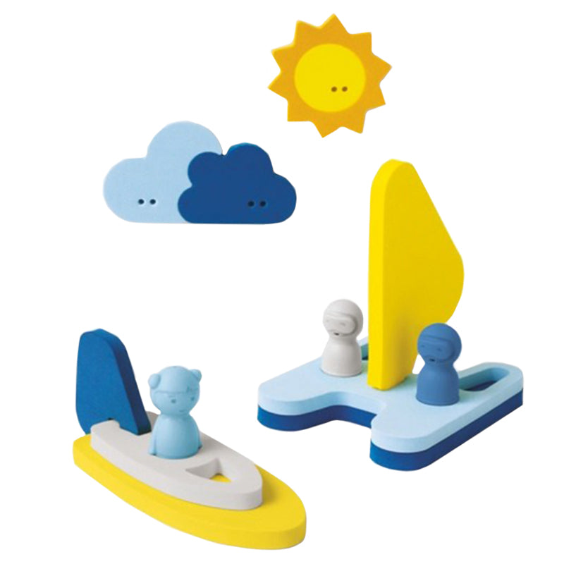 Quut Quutopia Sail Away Bath Puzzle 3D Blue/Yellow Age- 10 Months & Above