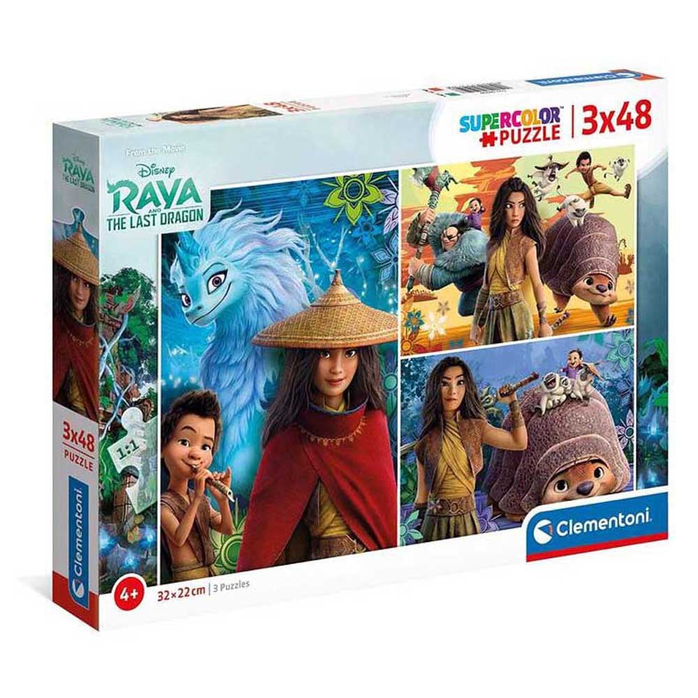 Clementoni Disney Raya and The Last Dragon Puzzle 3X48 Pieces 4Y+