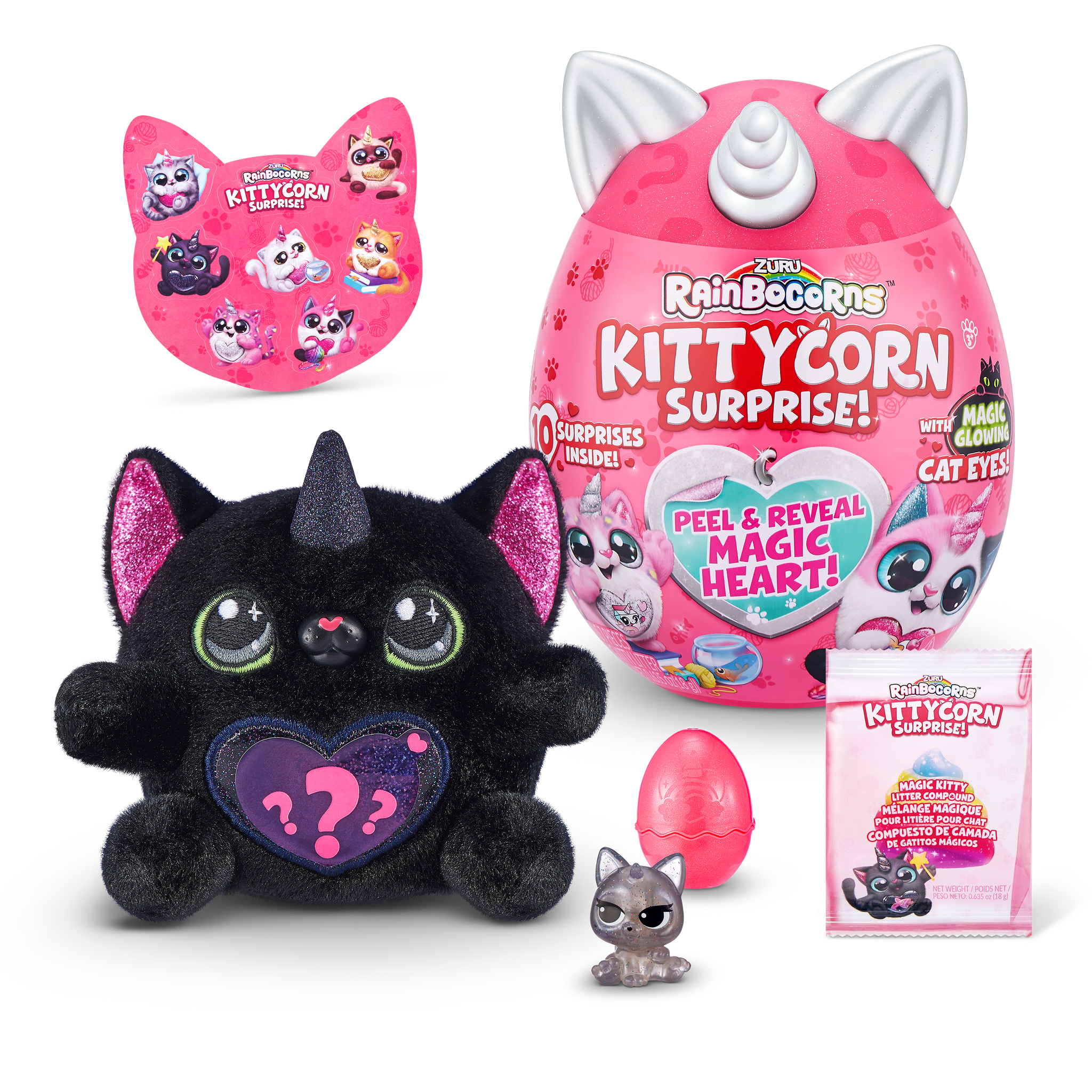 Rainbocorns Kittycorn Collectible Plush Toy Set with 10 Surprises - Main Image