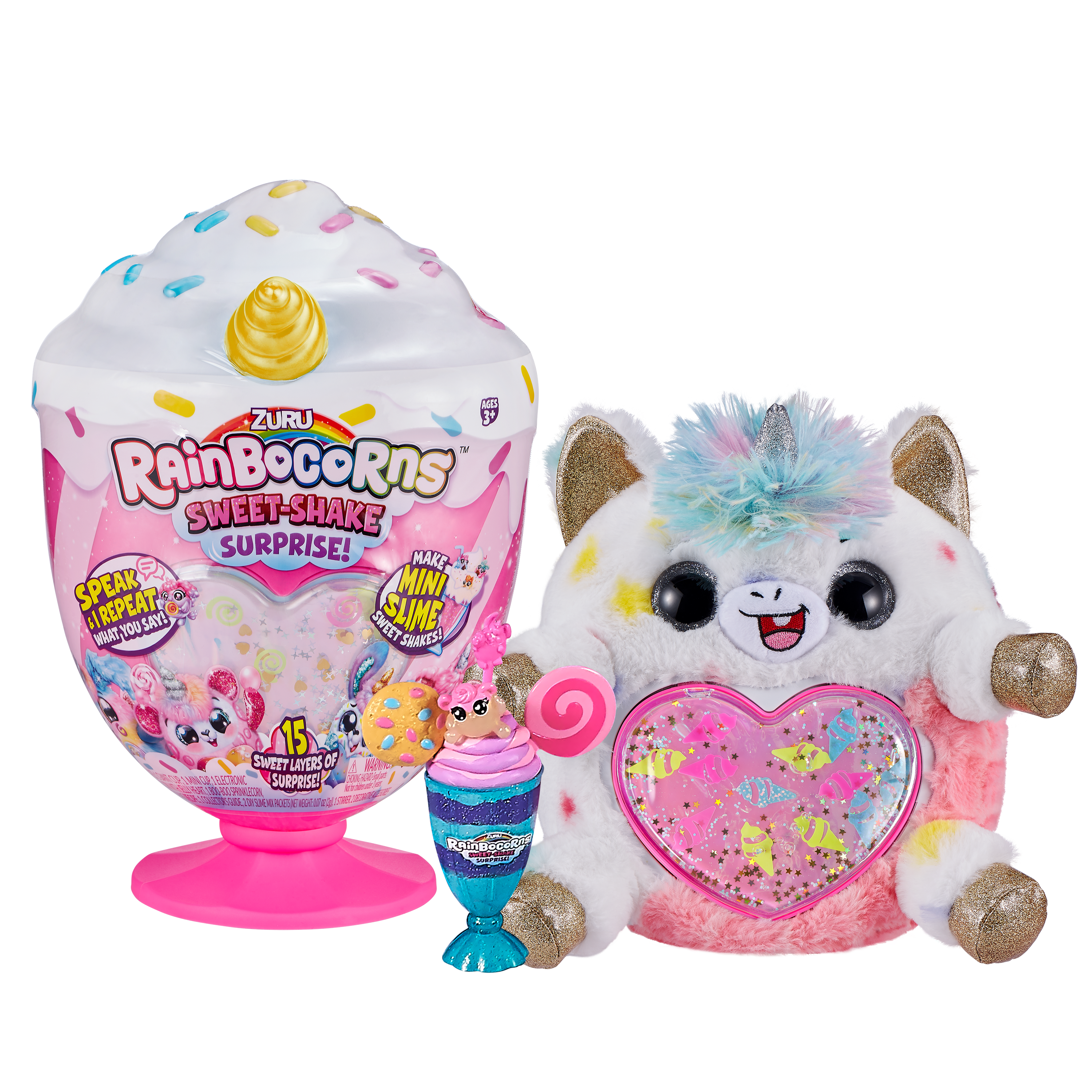 Rainbocorns Sweet Shake Surprise Collectibe Plush Toy Set Assorted