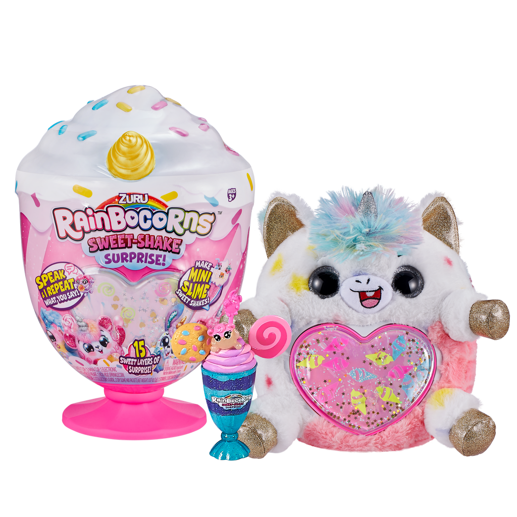 Rainbocorns Sweet-Shake Surprise Collectibe Plush Toy Set Assorted  Multicolor Age- 3 Years & Above