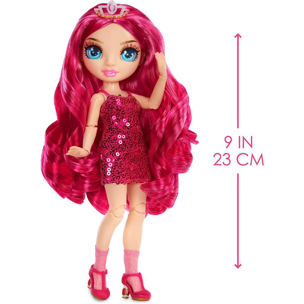 Rainbow High Junior High Series 2 Stella Monroe- 9-inch Fuchsia Pink Fashion Doll with Doll Accessories  Multicolor Age- 3 Years & Above