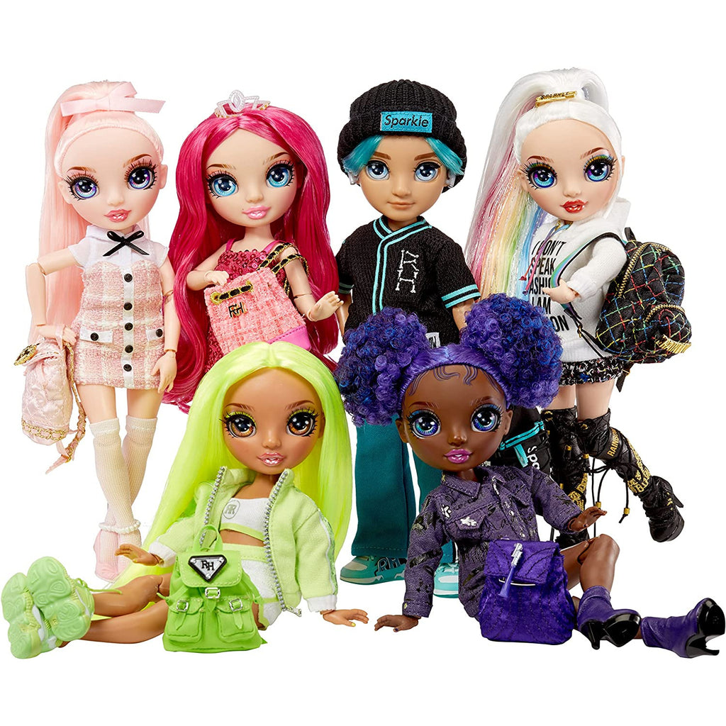 Rainbow High Junior High Series 2 Stella Monroe- 9-inch Fuchsia Pink Fashion Doll with Doll Accessories  Multicolor Age- 3 Years & Above