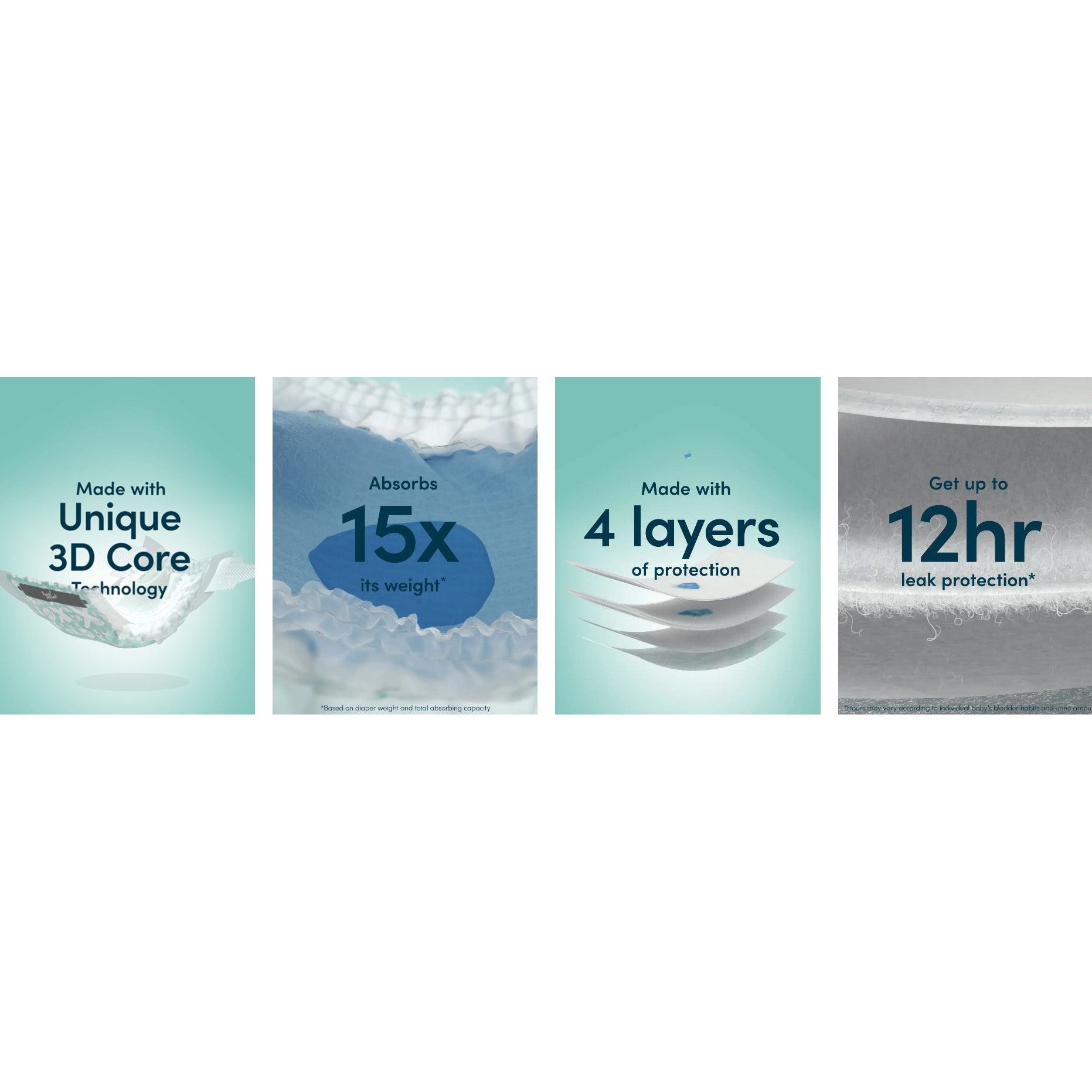 Rascal+Friends Premium Adhesive Newborn Nappy Diapers Size 1 (3-5 Kgs) - 54 Pieces