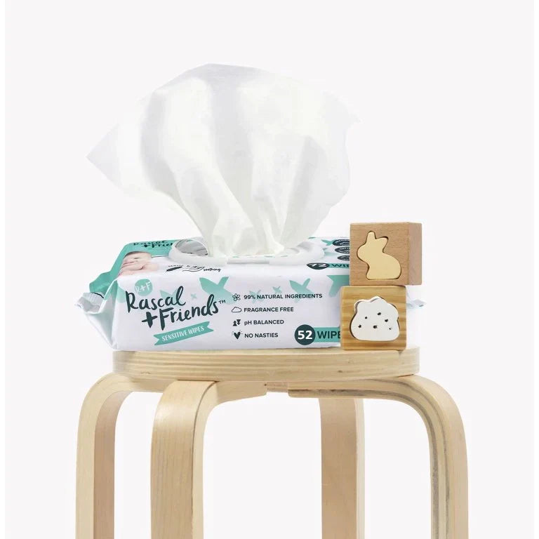 Rascal + Friends Sensitive Baby Wipes 52 Sheets Age- Newborn & Above