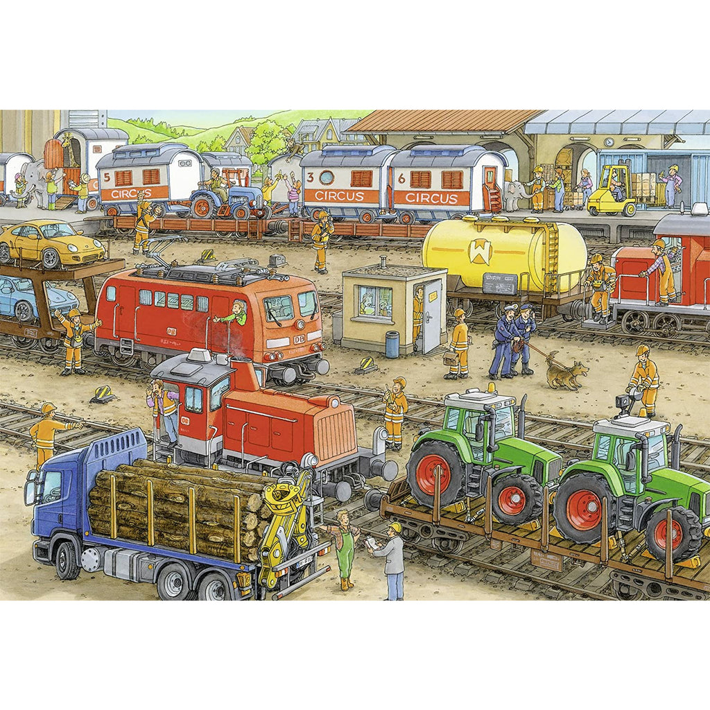Ravensburger Busy Train Station Puzzle 2 x 24 Pieces 4Y+