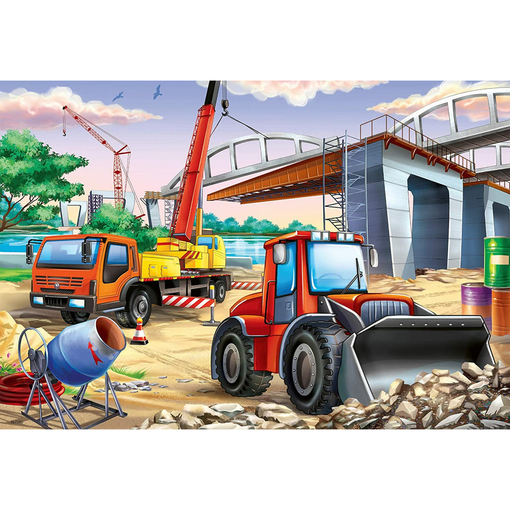 Ravensburger Construction & Cars Puzzle 2 x 24 Pieces 4Y+