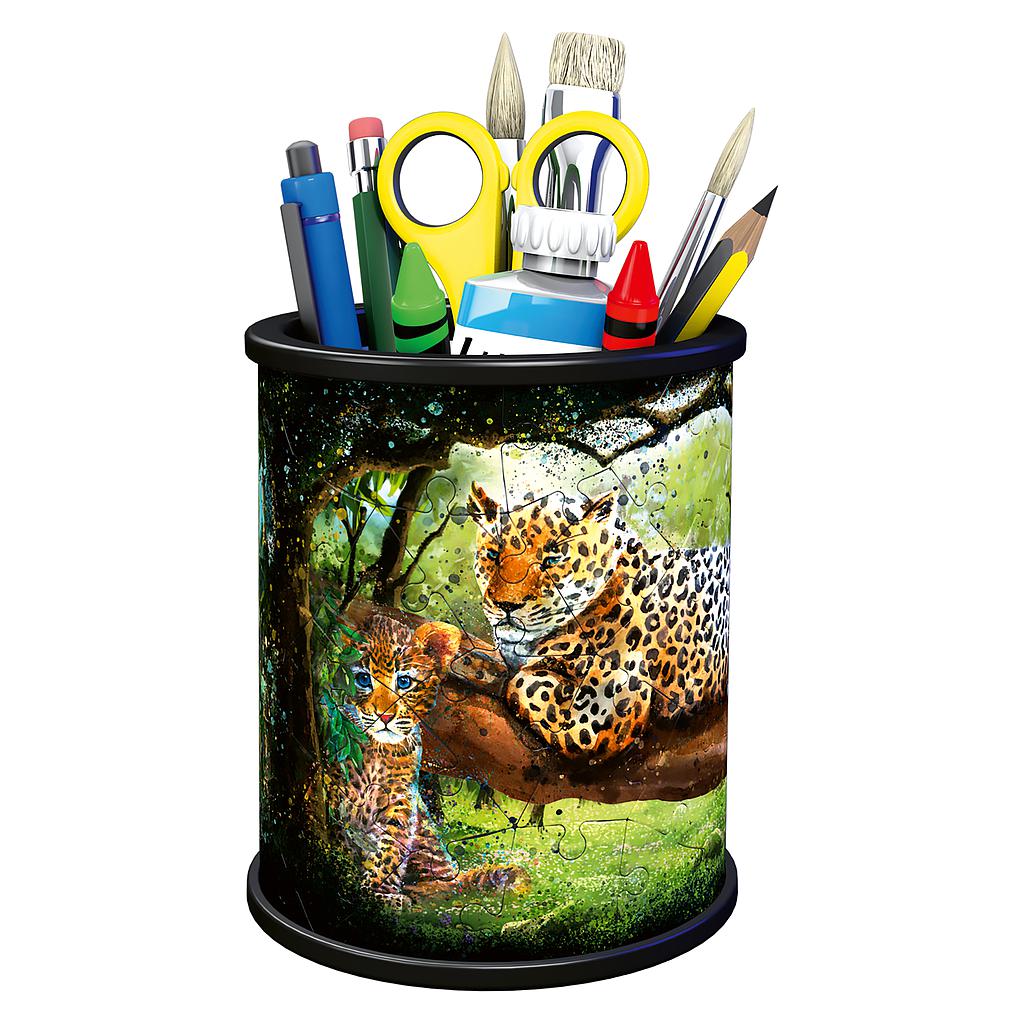 Ravensburger Leopard Pencil Holder 3D Puzzle 54 Pieces Age- 6 Years & Above