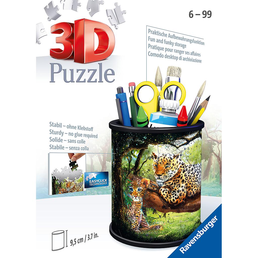 Ravensburger Leopard Pencil Holder 3D Puzzle 54 Pieces Age- 6 Years & Above