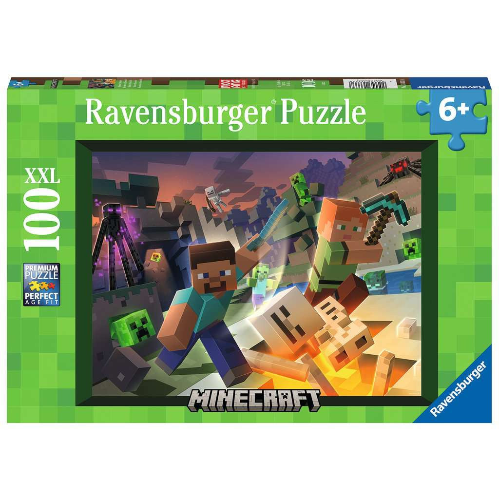 Ravensburger Monster Minecraft Jigsaw Puzzle 100 Pieces Age- 6 Years & Above