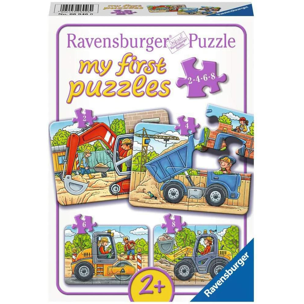 Ravensburger My Favourite Construction Vehicle Puzzle 2,4,6,8 Pieces 2Y+
