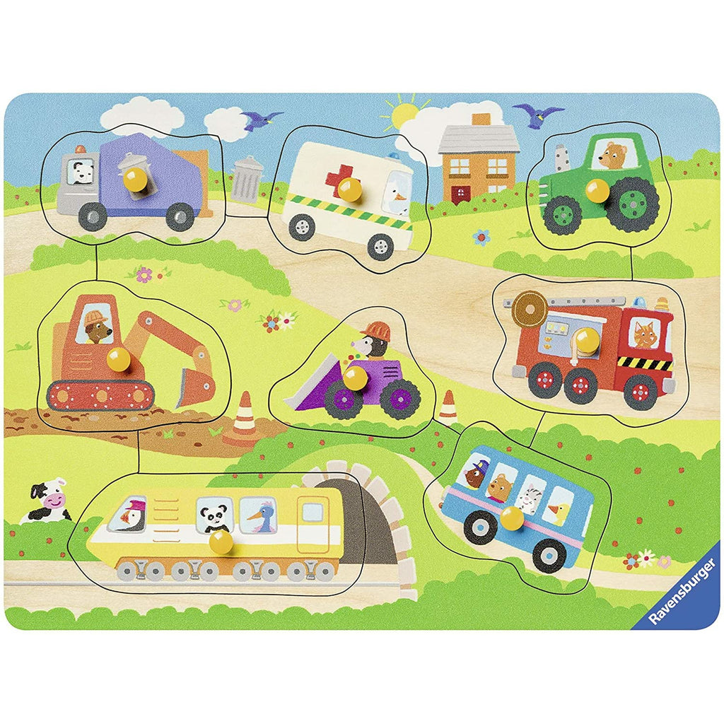 Ravensburger My First Wooden Puzzles - Favourite Vehicles 8 Pieces 2Y+