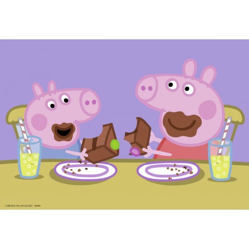Ravensburger Peppa Pig Happy Family Jigsaw Puzzle 2 x 24 Pieces Age- 4 Years & Above