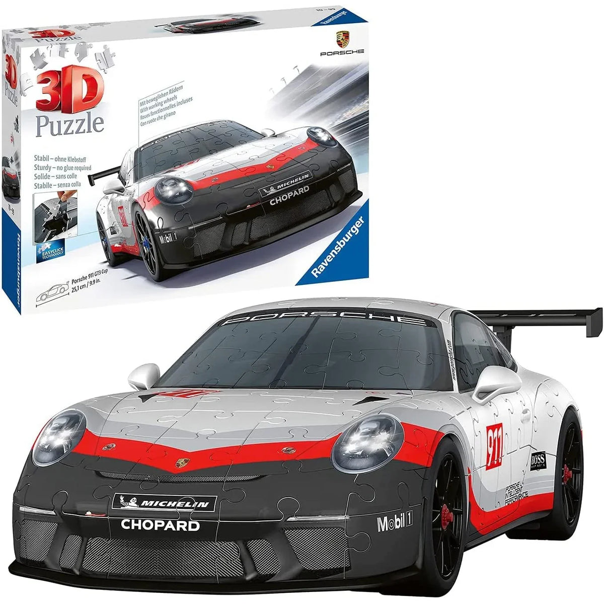 Ravensburger Porsche GT3 Cup 3D Puzzle with 108 Pieces Age- 10 Years ...