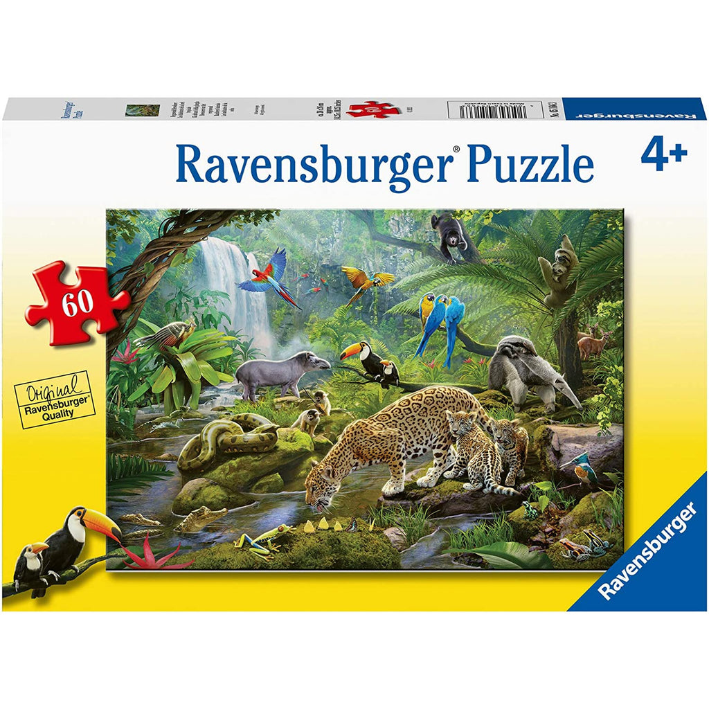 Ravensburger Rainforest Animal Family Jigsaw Puzzle 60 Pieces Age- 4 Years & Above