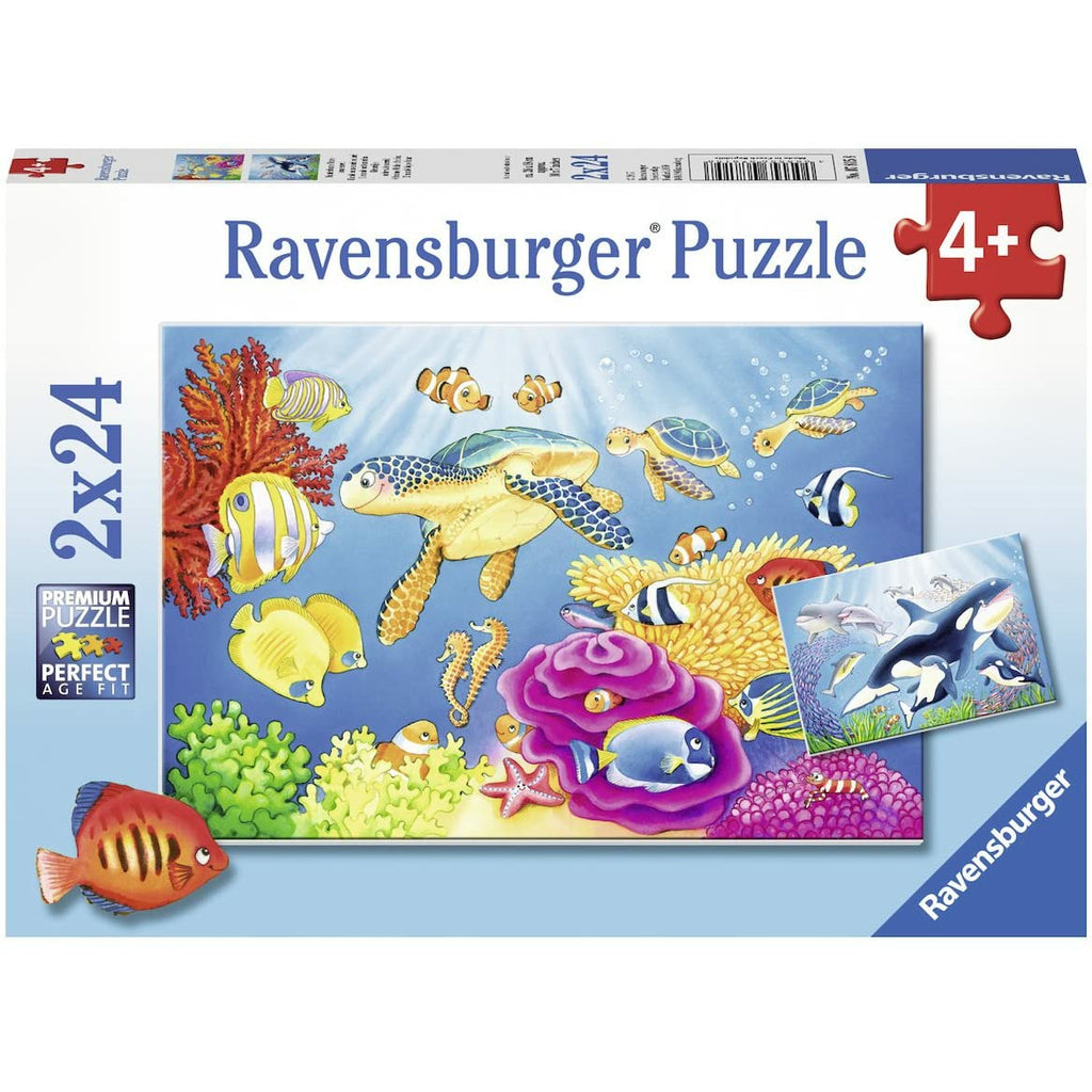 Ravensburger Vibrance Under the Sea Puzzle 2 x 24 Pieces 4Y+