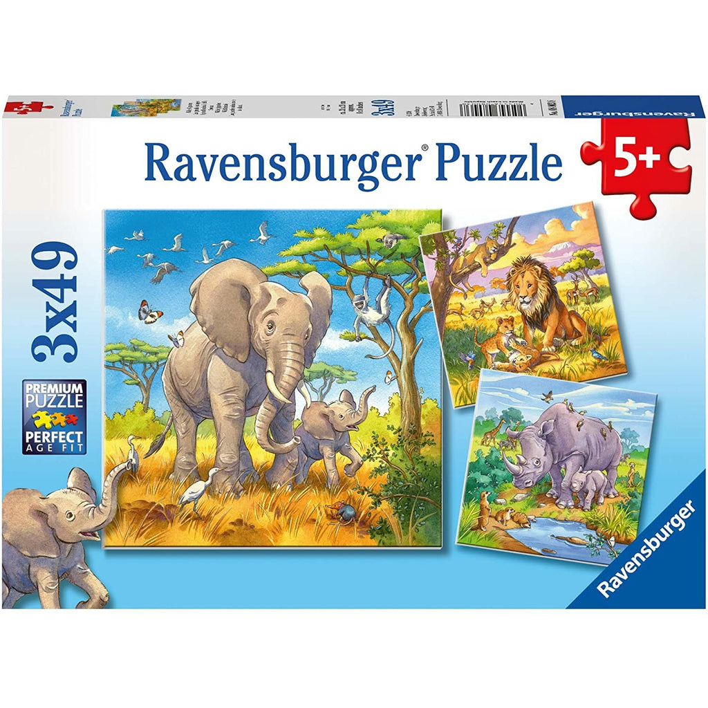 Ravensburger Wild Animals Puzzle 3 x 49 Pieces 5Y+