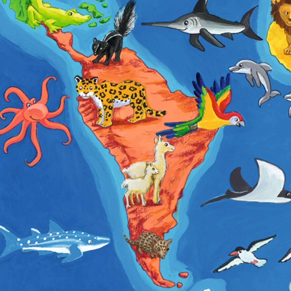 Ravensburger World Map With Animals Puzzle 30 Pieces 4Y+