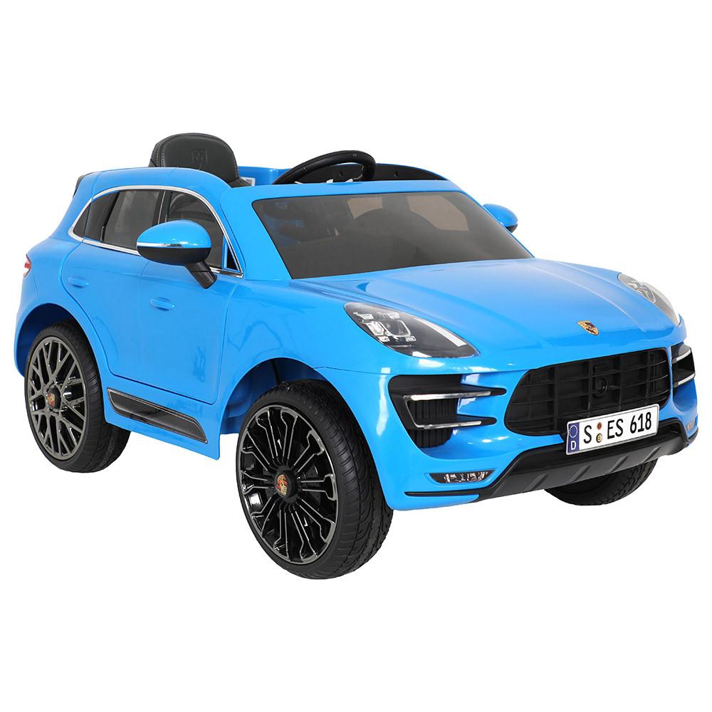 Rollplay Porsche Macan, 12V, Remote Control, Blue Age 3-6Y