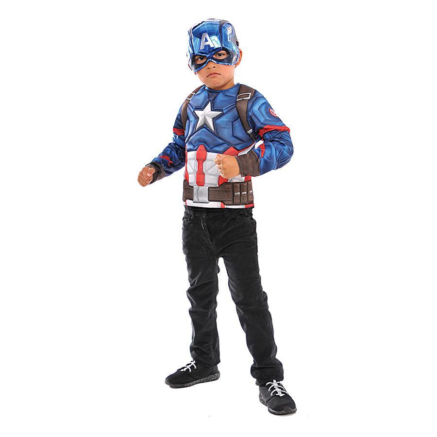 Rubies Costumes Captain America Super Muscle Metallic Top Boy Age One size