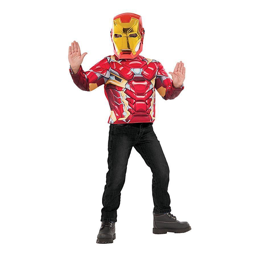 Rubies Costumes Iron Man 3 Metallic Iron Man Muscle Top Boy Age One size