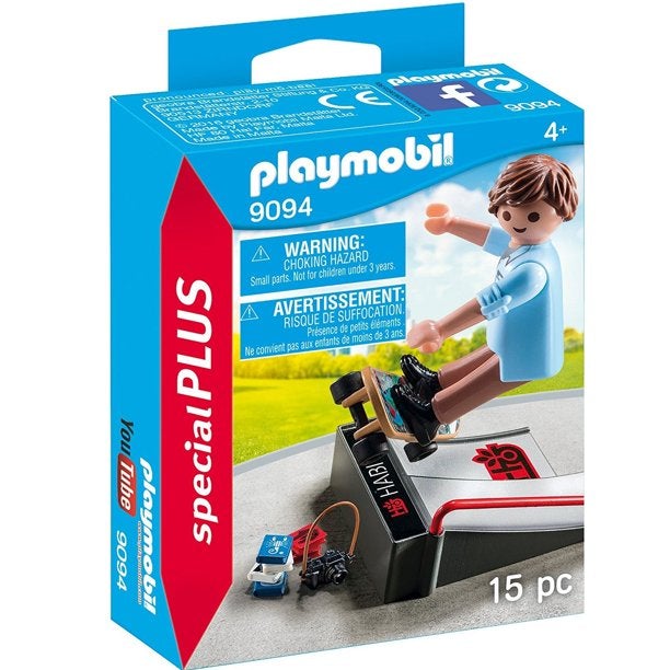 Playmobil Skateboarder with Ramp Building Set 4-10Y