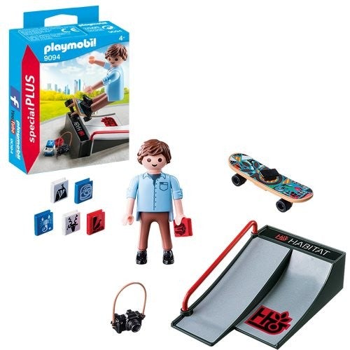 Playmobil Skateboarder with Ramp Building Set 4-10Y